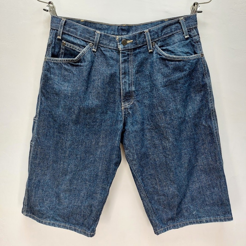 Dickies Carpenter Denim Shorts Men's Workwear Utility 34 Blue Relaxed Streetwear